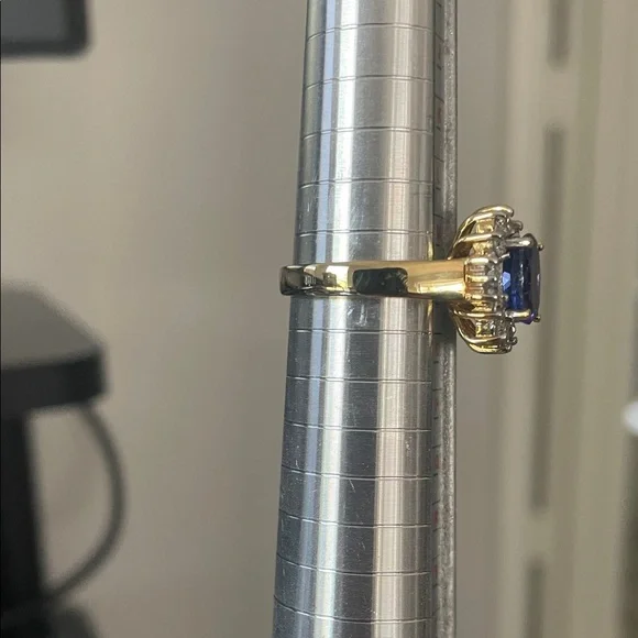 18K Yellow Gold LeVian Tanzanite and Diamond Ring - Picture 10 of 13